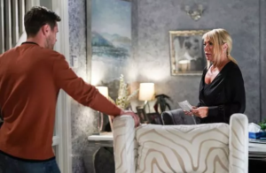 Read more about the article BBC EastEnders fans ‘rumble’ Sharon is secretly working against Keanu in ‘revenge twist’