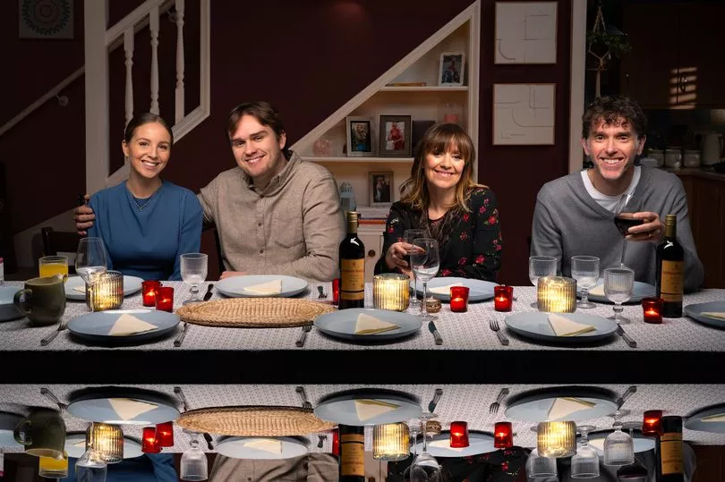 Read more about the article Emmerdale releases fresh details on ‘never been done’ dinner party episode with Tom, Belle, Rhona and Marlon