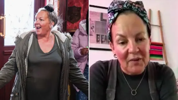 Read more about the article LOR BLIMEY EastEnders’ Lorraine Stanley slimmer than ever as she shows off five-stone weight loss in loved-up snap with fiancé